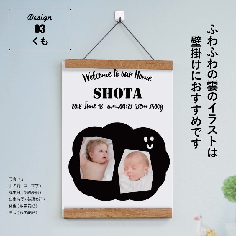 選べるデザイン14種類〉ハローエンジェル ベビーアートポスターA【A4