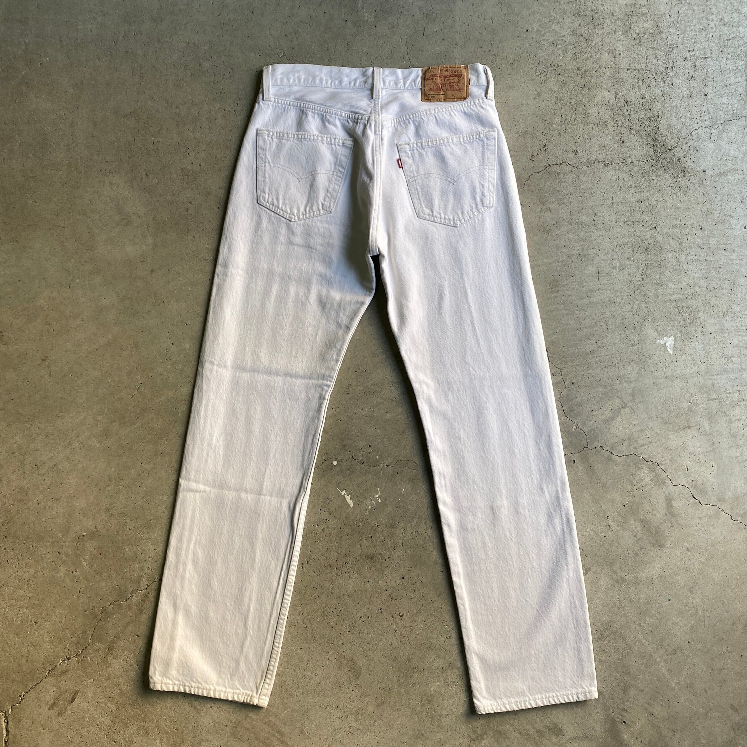 90年代 USA製 Levi's リーバイス 501 ストレート ホワイトデニムパンツ