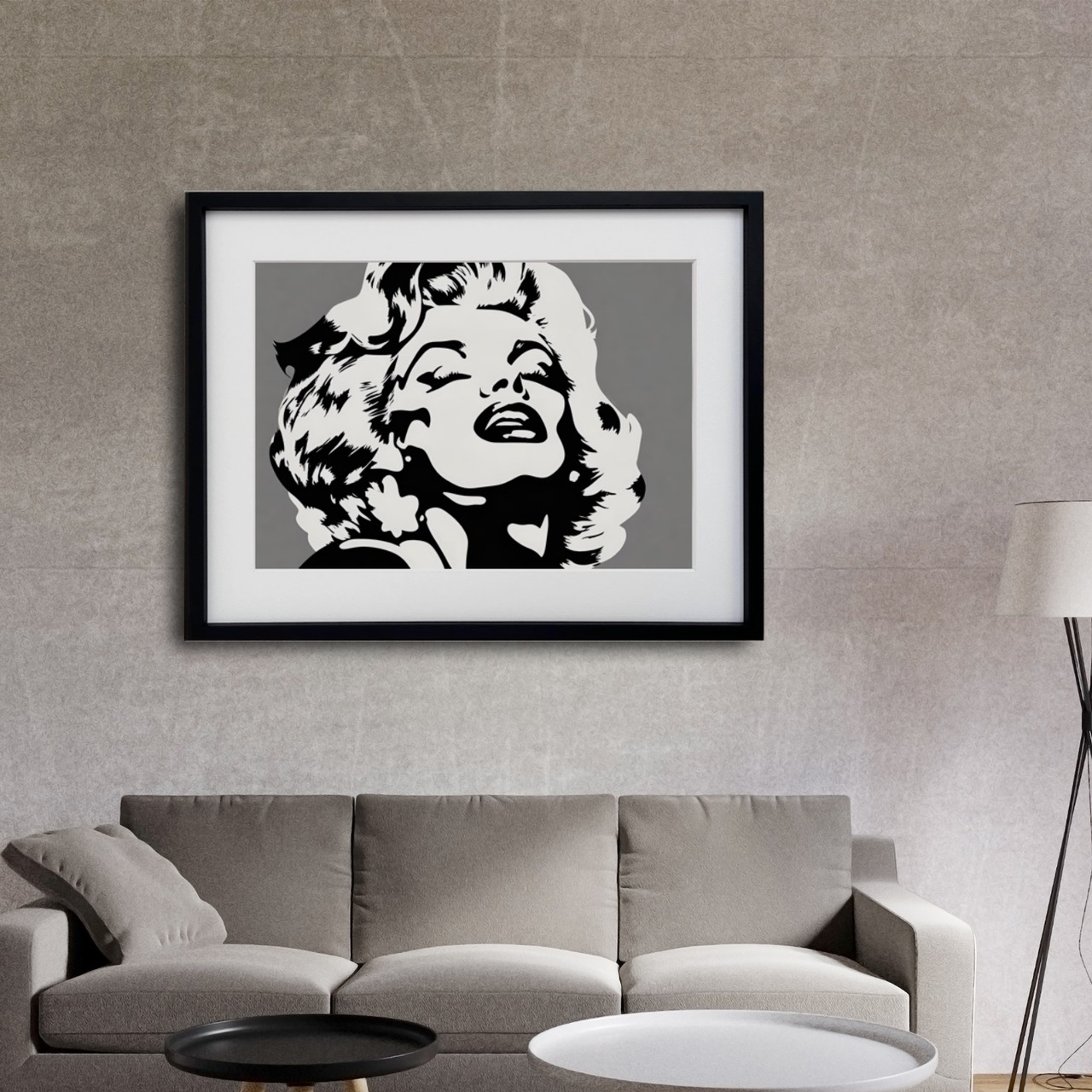 Marilyn Monroe｜永遠のハリウッドアイコンを描くアートポスター｜モダン＆ヴィンテージに映える額縁セット｜国内生産・A4ポスター