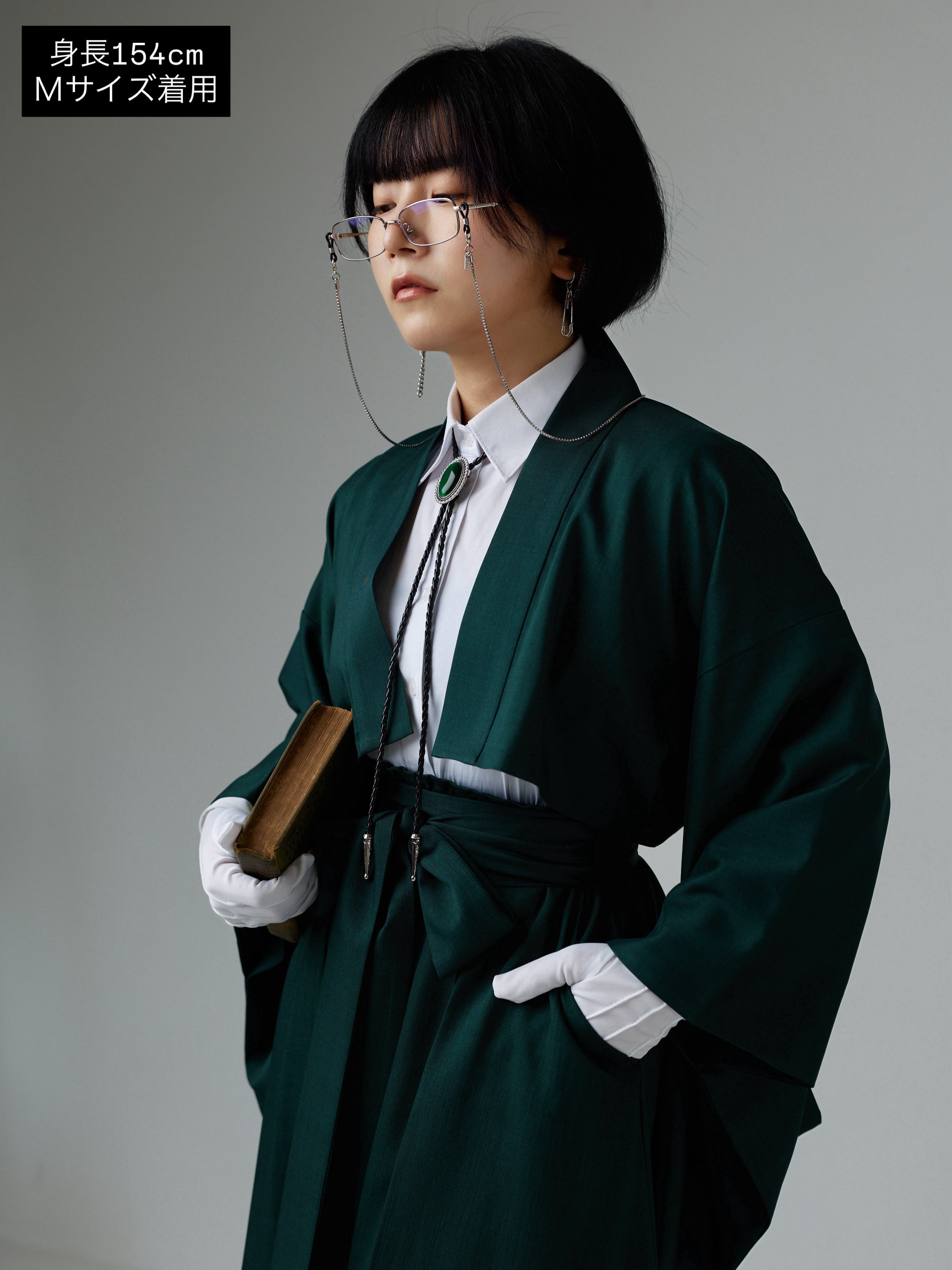 ショート丈の羽織 深緑 | MISAMARU