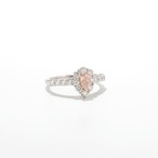 ファンシーオレンジピンク ダイヤモンドリング SI1 pt900 / 0.322ct / 0.820ct