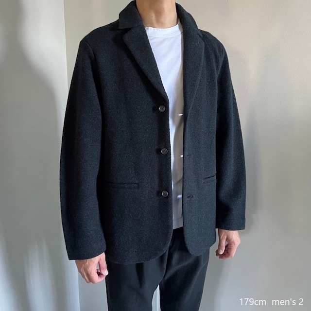 [men's] press wool jacket   プレスウールジャケット　 evam eva