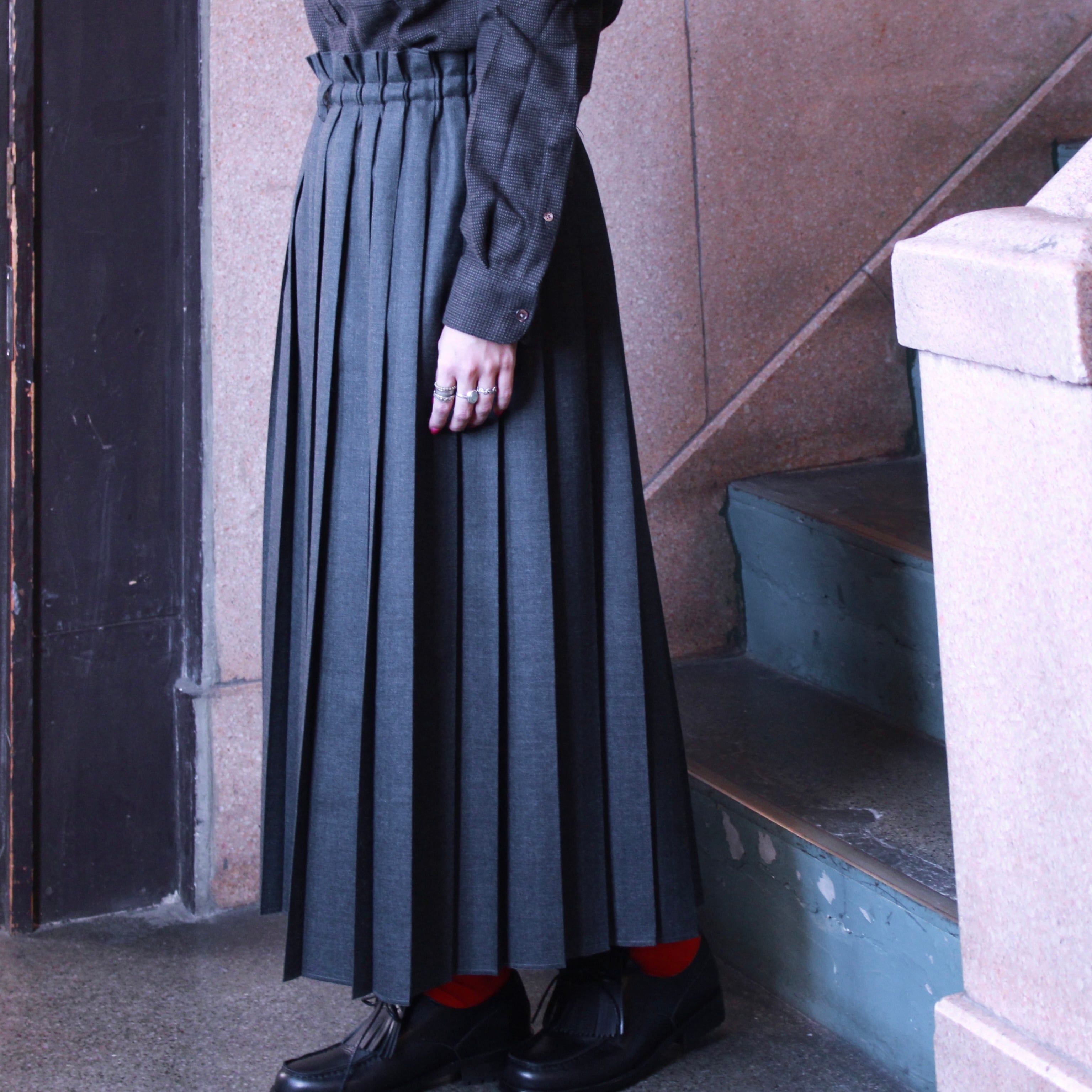 O'NEIL OF DUBLIN pleated skirt - charcoal grey -