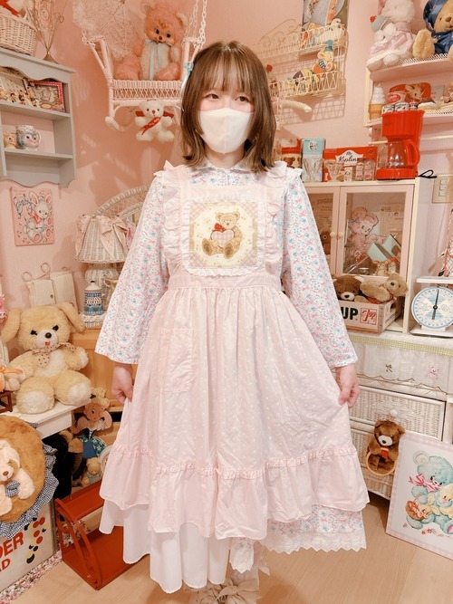 teddy くまリメイクエプロン②の画像