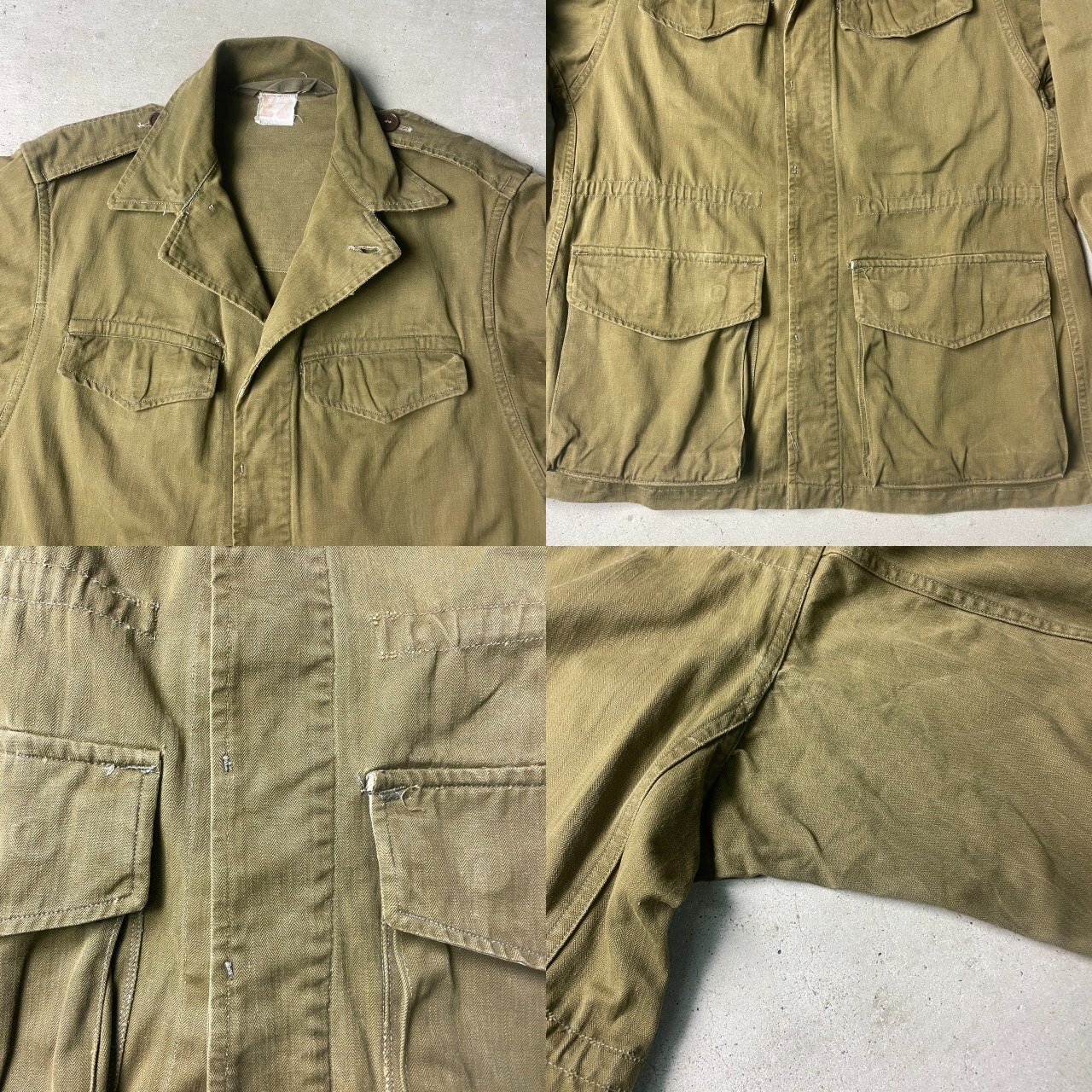50年代 フランス軍 M-47 フィールドジャケット 後期型 HBT ユーロ 