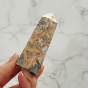 クレイジーアゲート(クレイジーレースアゲート)タワー*レース模様*天然石ポイント*T12