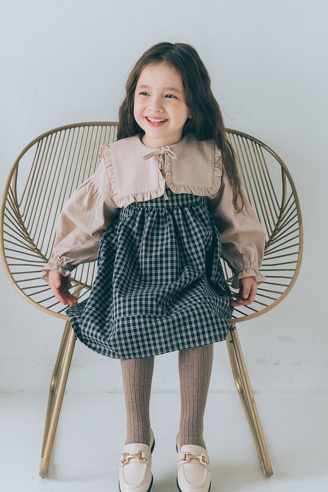 スクエア襟リボンブラウス<Beige pink>