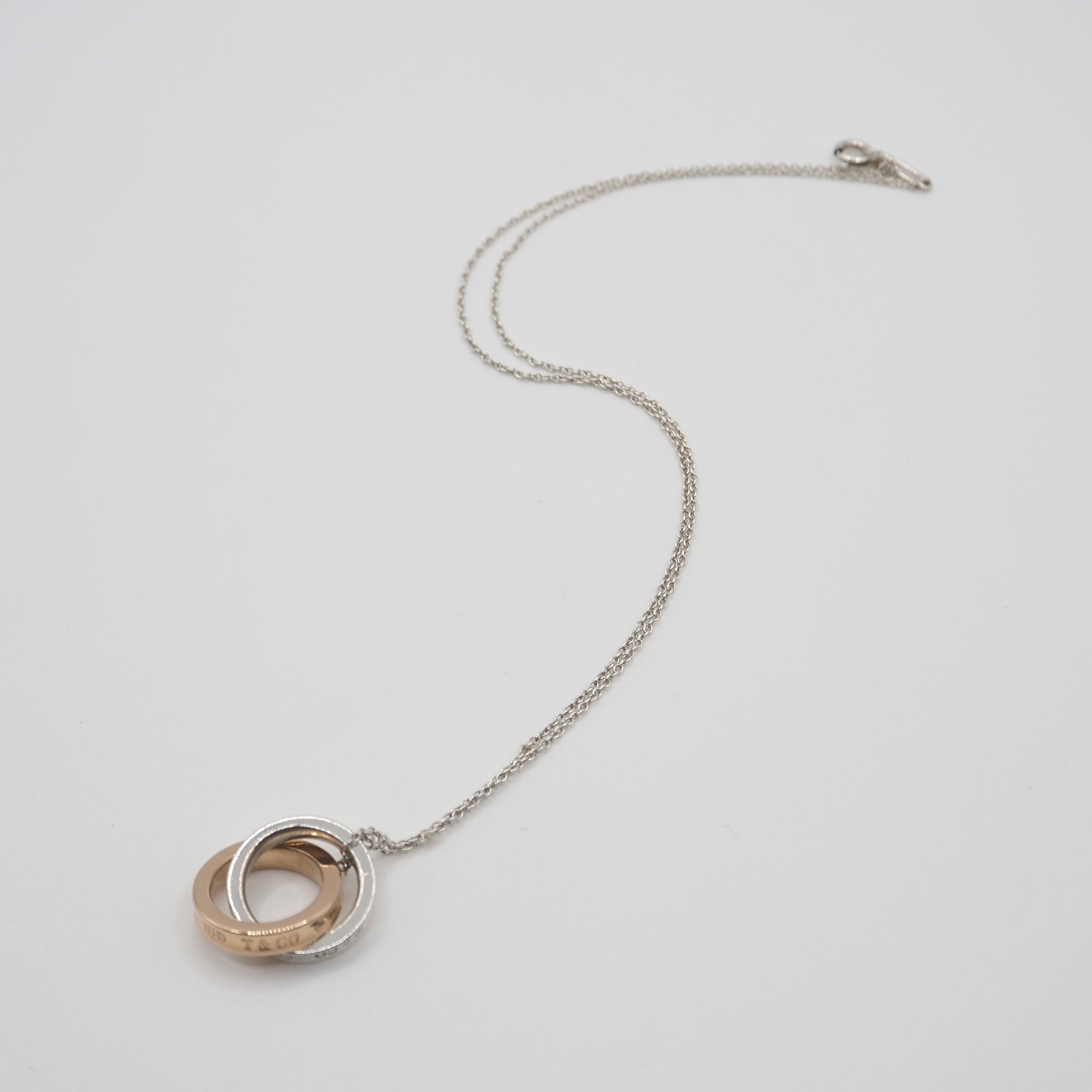現行品】Tiffany&Co. インターロッキング サークル コンビ ネックレス