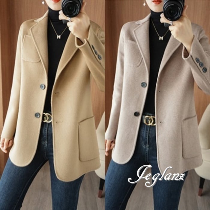 5色 テーラード ニット ブレザー ジャケット 着回し きちんと感(M4701)τ