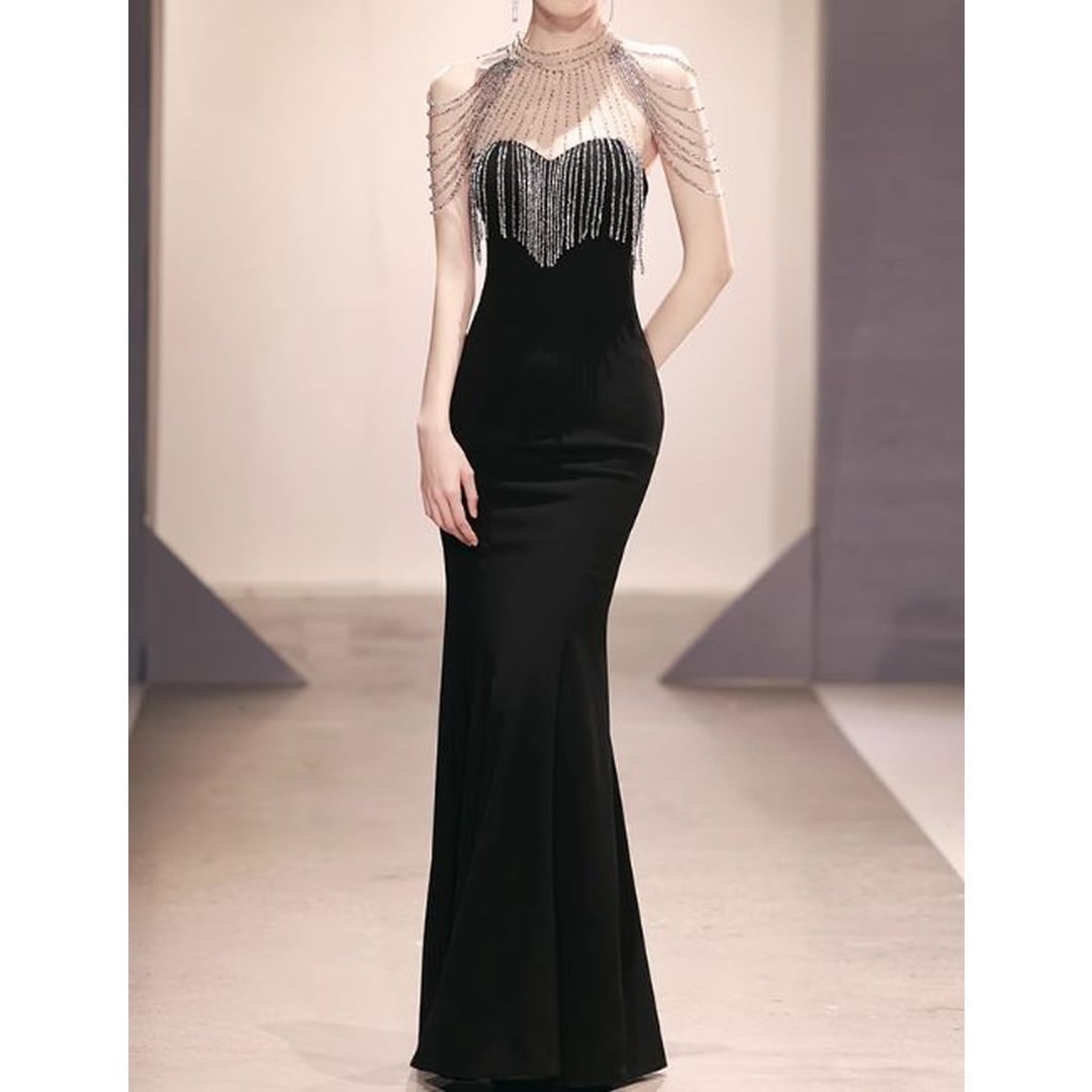 French Style High-end Light Luxury Banquet Evening Dresses(2color) V2409