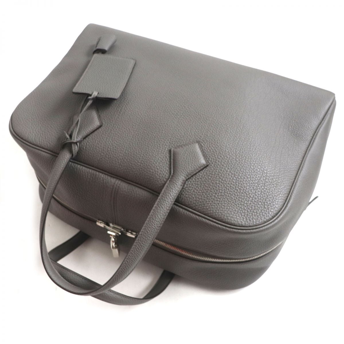 未使用品▽HERMES エルメス ヴィクトリア 43 シルバー金具 トゴ レザー