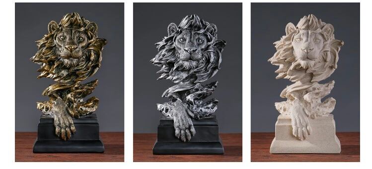 ライオン 3種類 オブジェ 彫刻 置物 | Russel 海外インテリア