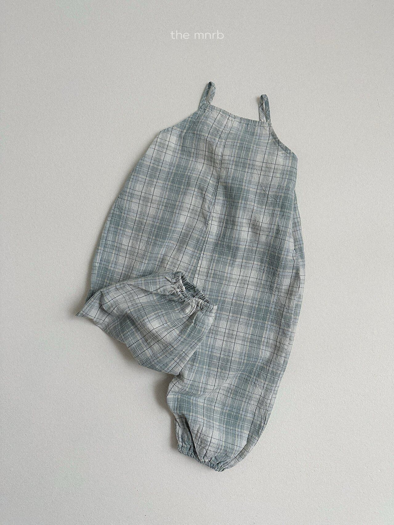 【即納/80size】キャンディチェックサロペット/ minirobe