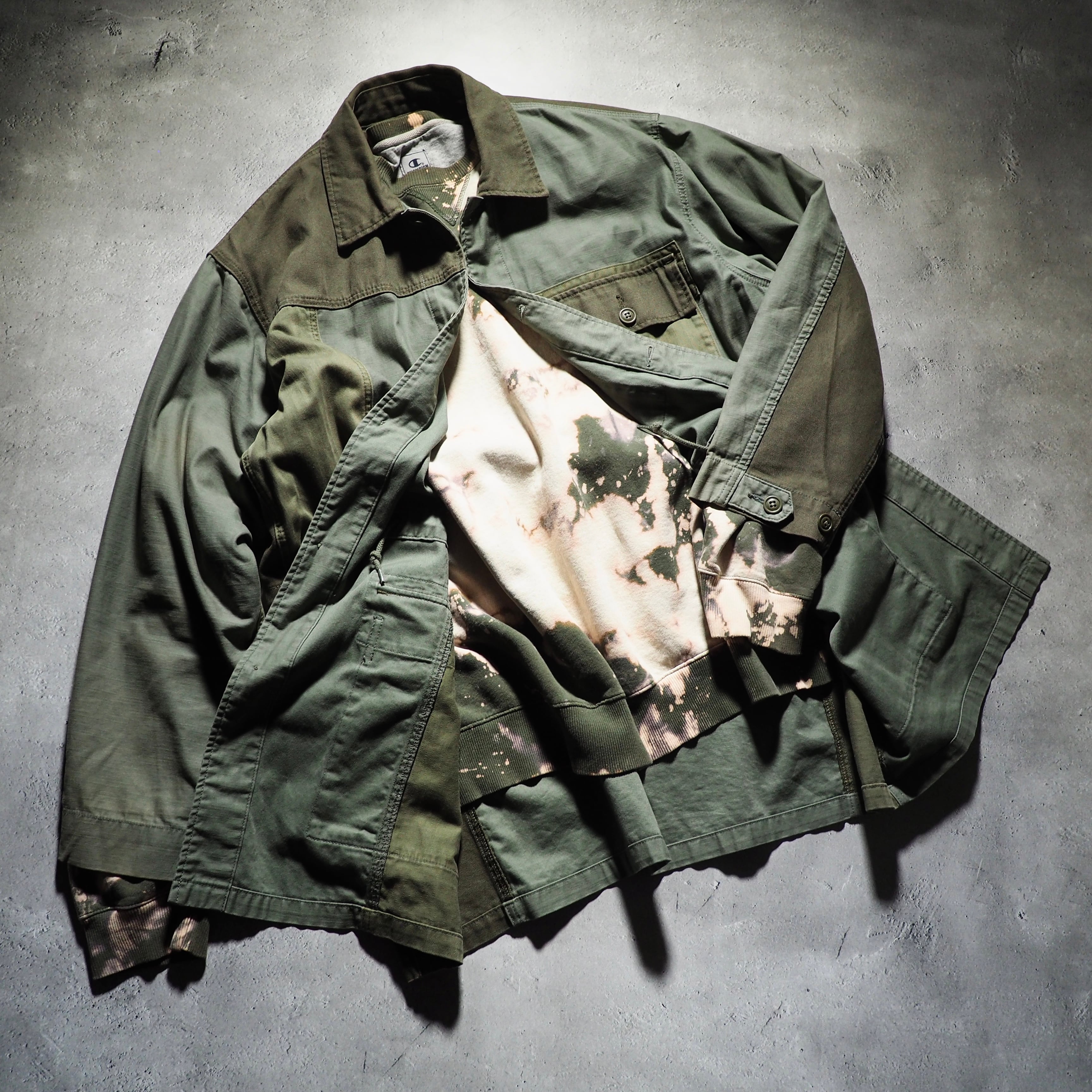 ” AVIREX ” Rebuild panel Docking vintage loose military jacket