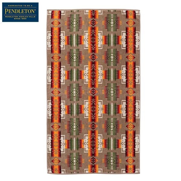 PENDLETON (ペンドルトン) - OVERSIZED JACQUARD TOWEL Chief Joseph Khaki (オーバーサイズジャガードタオル チーフジョセフカーキ)