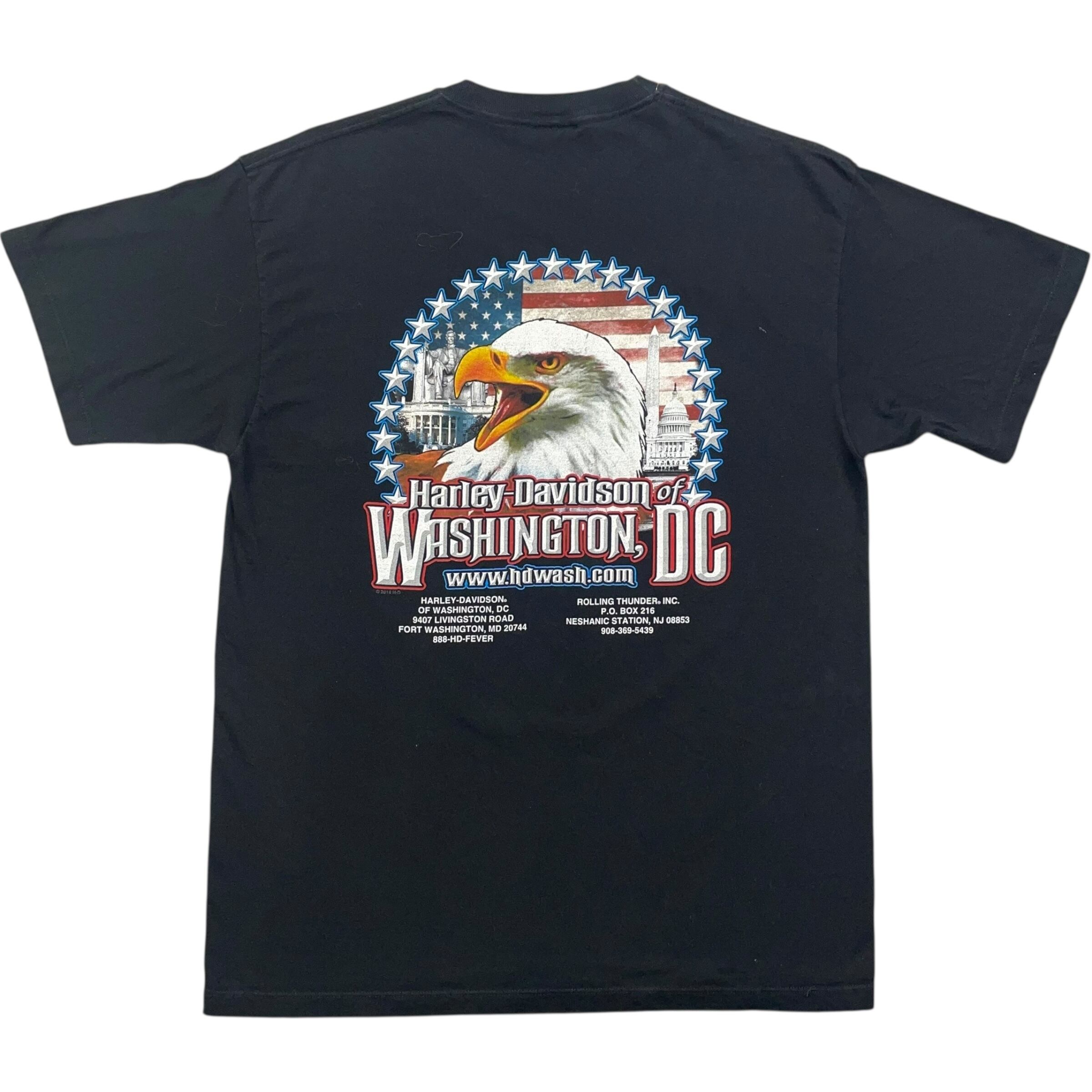 《L》Harley-Davidson ハーレーダビッドソン Tシャツ 両面プリント イーグル ブラック no.7558