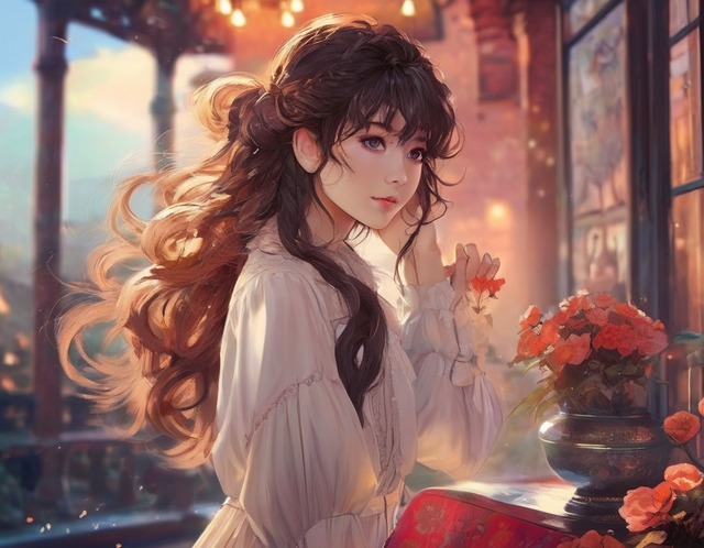 花と夢幻の微笑み