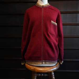 made in cyprus vintage wool zip cardigan688