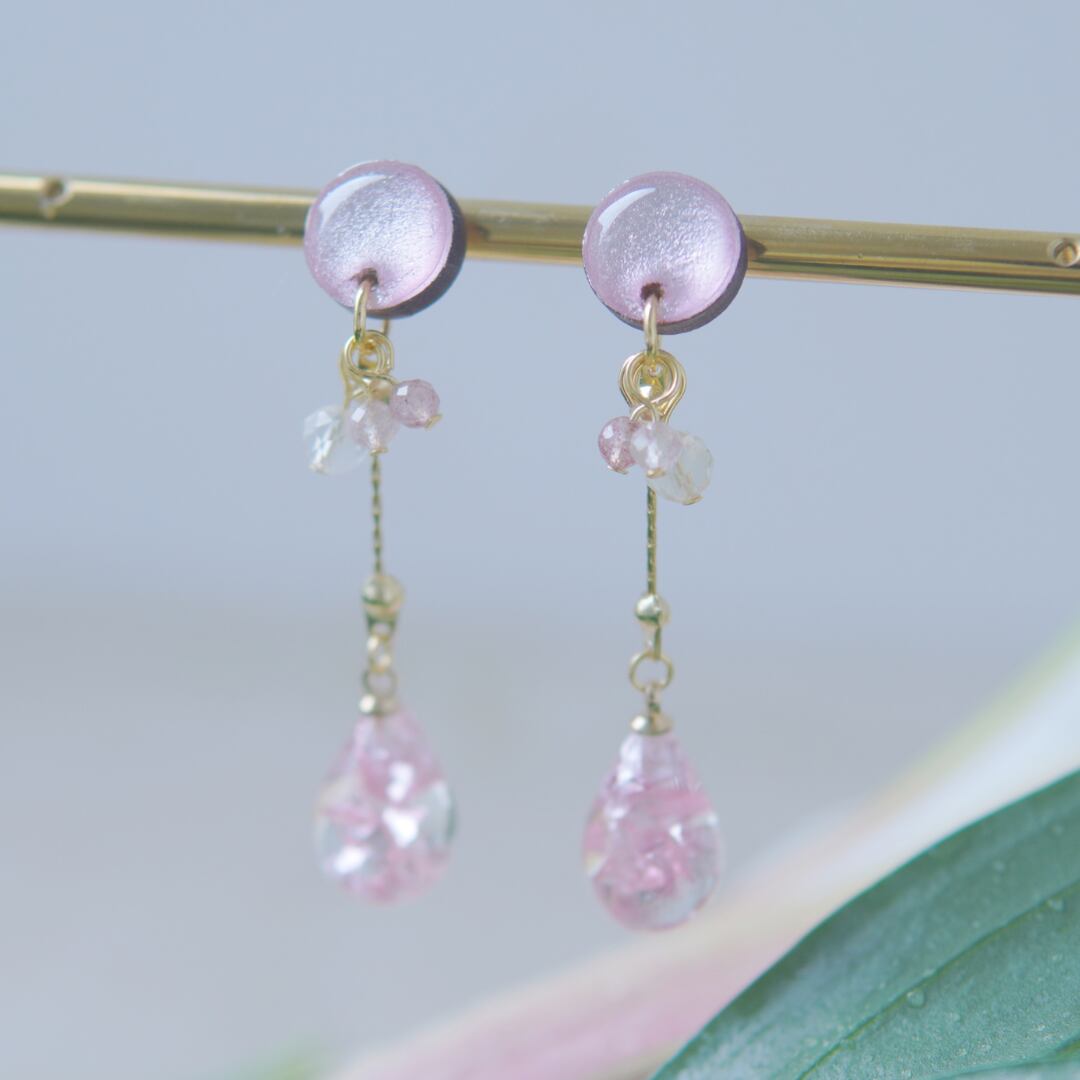【 Powder Pink  】ピアス