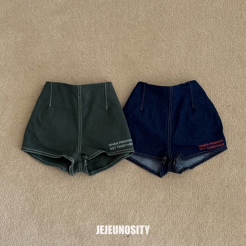 【予約】JEJEUNOSITY ハイウエストショートデニムパンツ