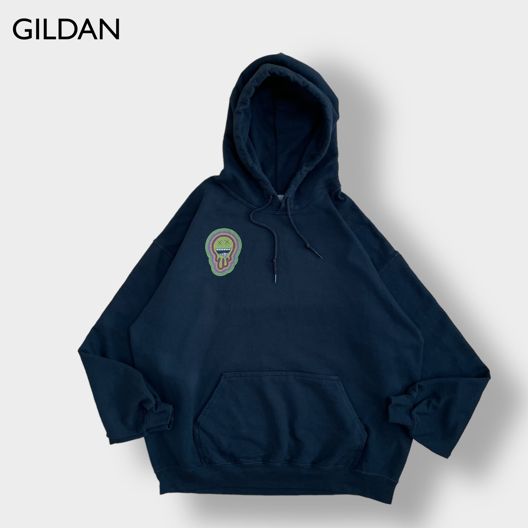 GILDAN パーカー ワンポイントロゴ プリント フーディー プルオーバー