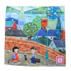 tapestry handkerchief "坂の道の習い事"