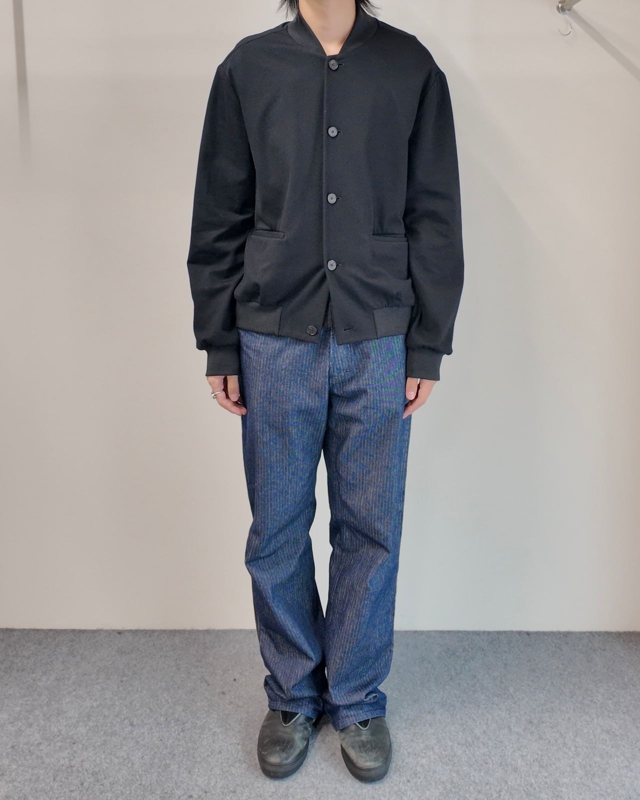 【McQ】button up versity jacket