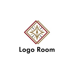 No642 お酒をモチーフにしたロゴ【お酒、赤、ゴールド、スパーク、シンプル、オシャレ、ショップ、飲食、bar、商品、お店、フード、イベント】