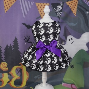 【PET】3色展開ハロウィンかぼちゃORバットOR幽霊柄ペットワンピース