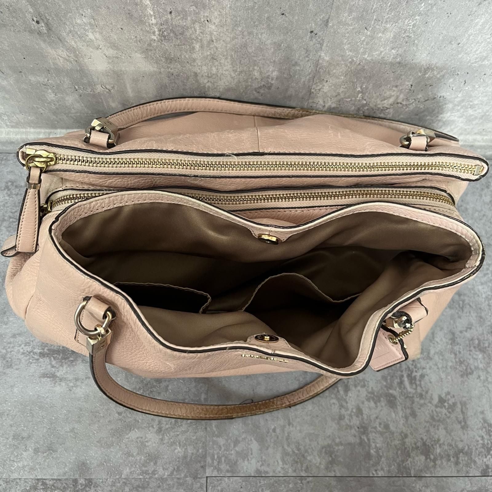 COACH コーチ レザーバッグ ベージュ系 COACH コーチ レザー 