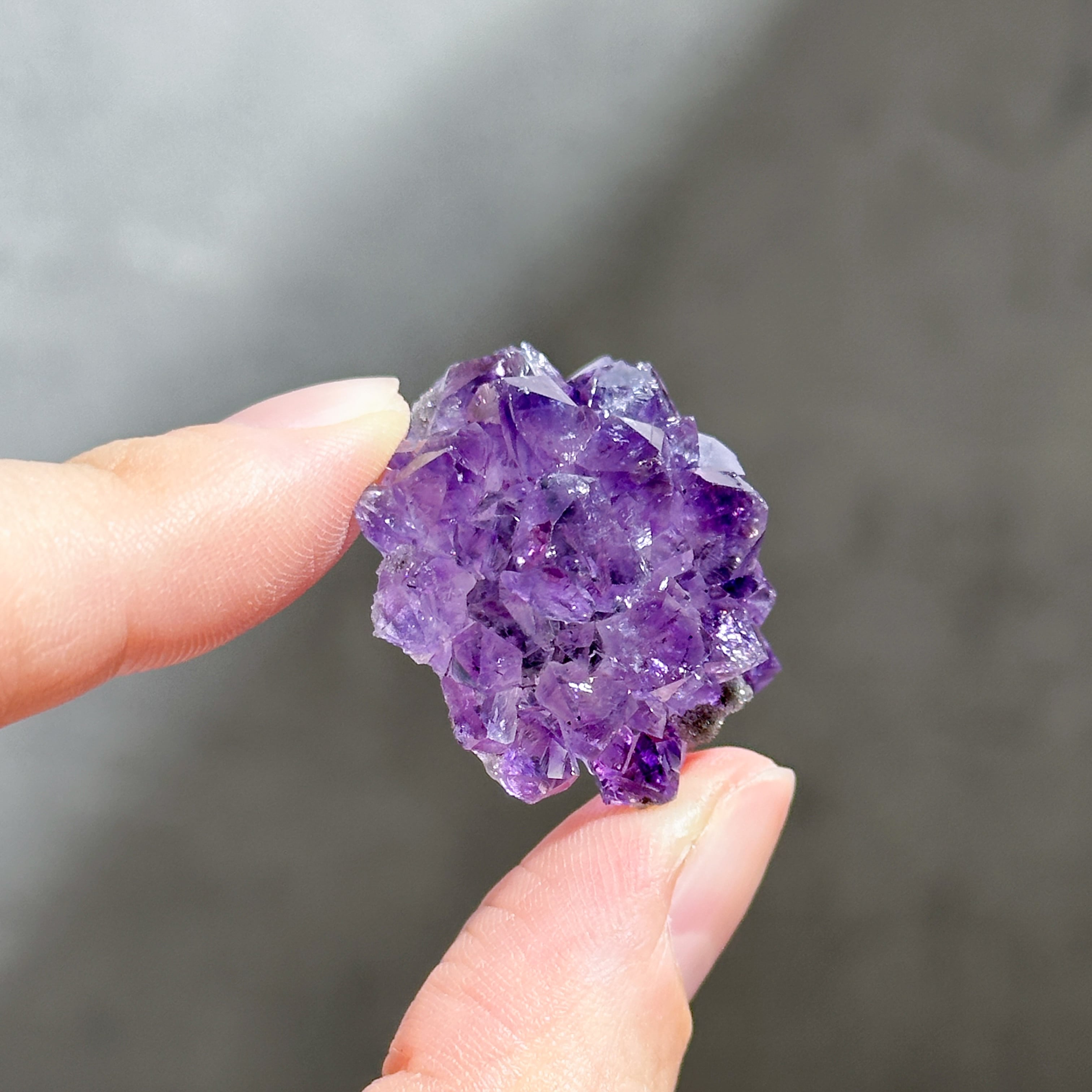 ピンクアメジストフラワーアゲート 濃ピンクパープル スフィア 6cm