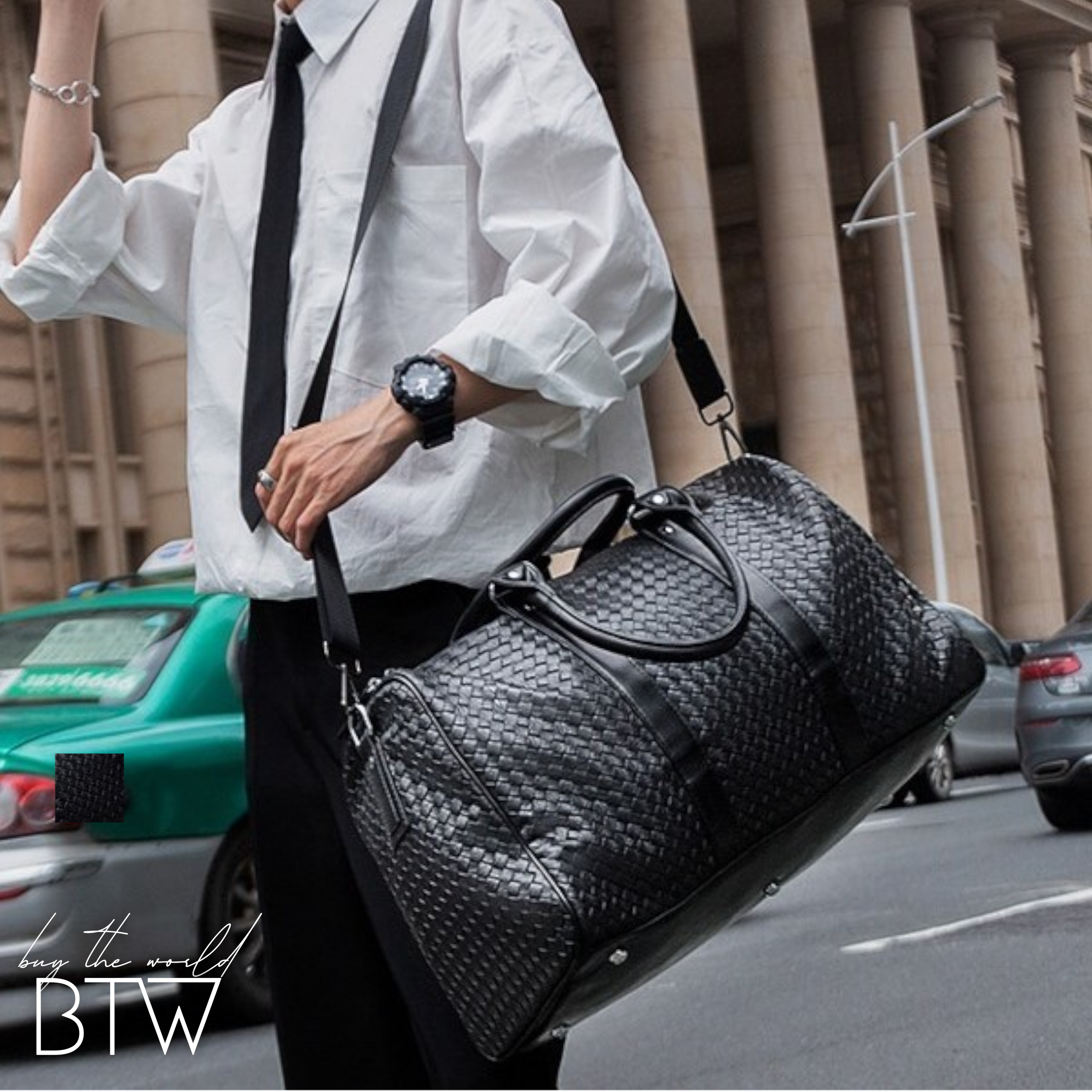 韓国メンズファッション Bw634 メンズ ボストンバック ワンショルダー 無地 2way メッセンジャーバッグ 韓国メンズ服 流行プチプラ韓国 メンズファッション新作通販 Buy The World