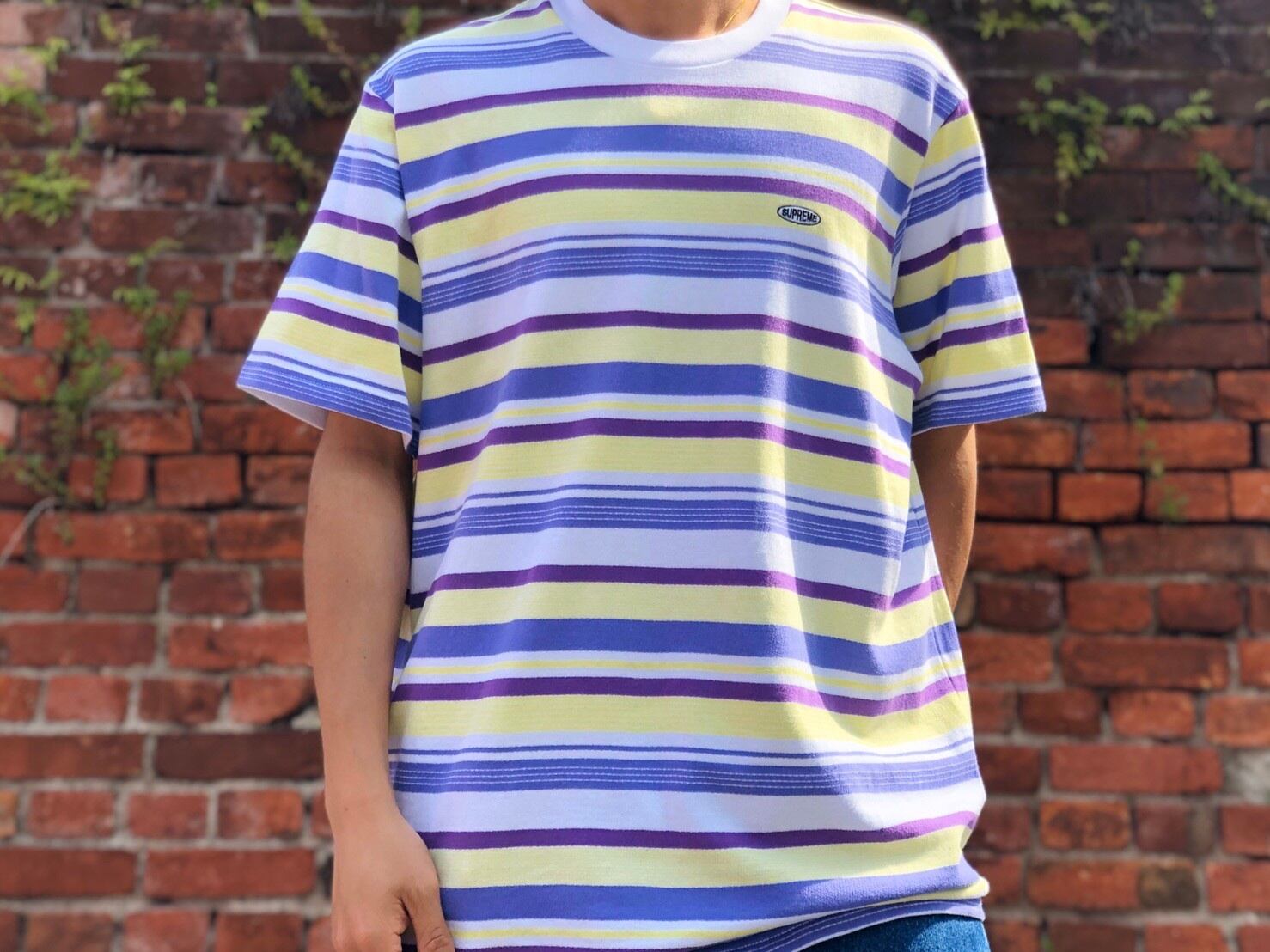 Tシャツ/カットソー(七分/長袖)supreme Multi Stripe L/S Top 18ss M ロンT