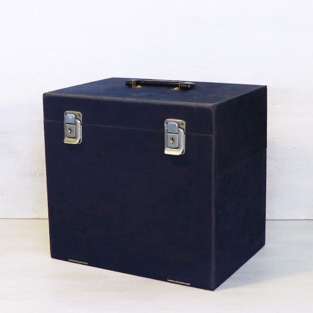 【R-420】紺 別珍 木製多目的BOX