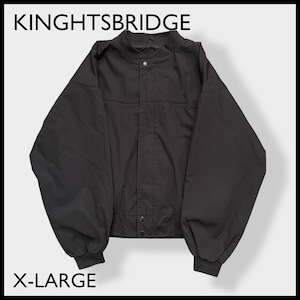 【KINGHTSBRIDGE】ダービージャケット ブルゾン ジャンパー カップインショルダー アウター X-LARGE ビッグシルエット 太アーム ゆるだぼ オーバーサイズ 黒 西海岸 パンクス スケーター アウトロー 80s 90s US古着