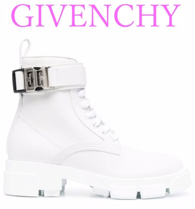 新品 GIVENCHY ジバンシィ テラブーツ アンクルブーツ バックル付き 4G