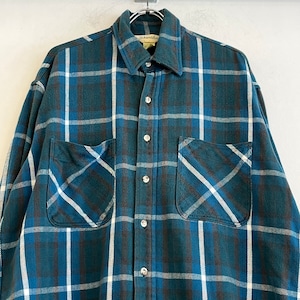 ST JOHN'S BAY used check l/s shirts SIZE:XL