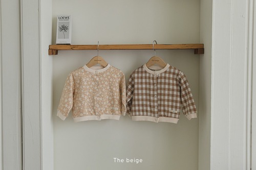 〘即納〙The beige / Jacquard cardigan
