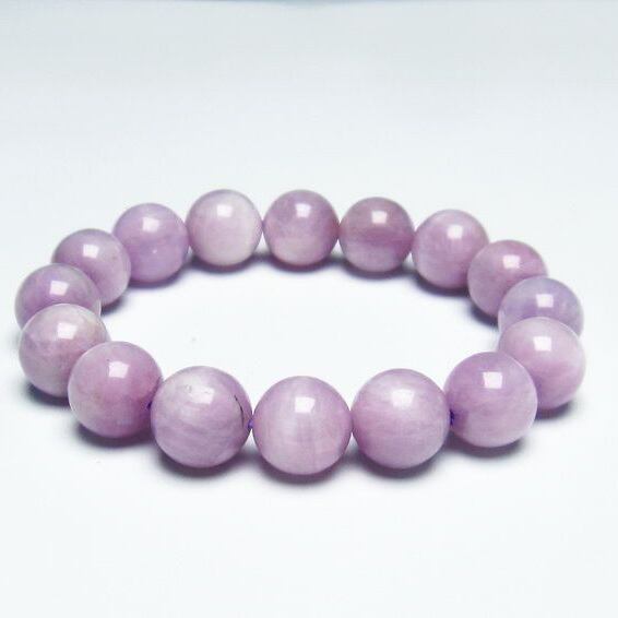 クンツァイト ブレスレット 12mm ミルキークンツァイト 一点物 メール便送料無料 [M便 1/10] 111-19693