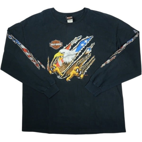『希少』ハーレーダビッドソン ヴィンテージ ロングTシャツ クローバー Size【L】 VINTAGE ヴィンテージ Harley-Davidson ハーレー
