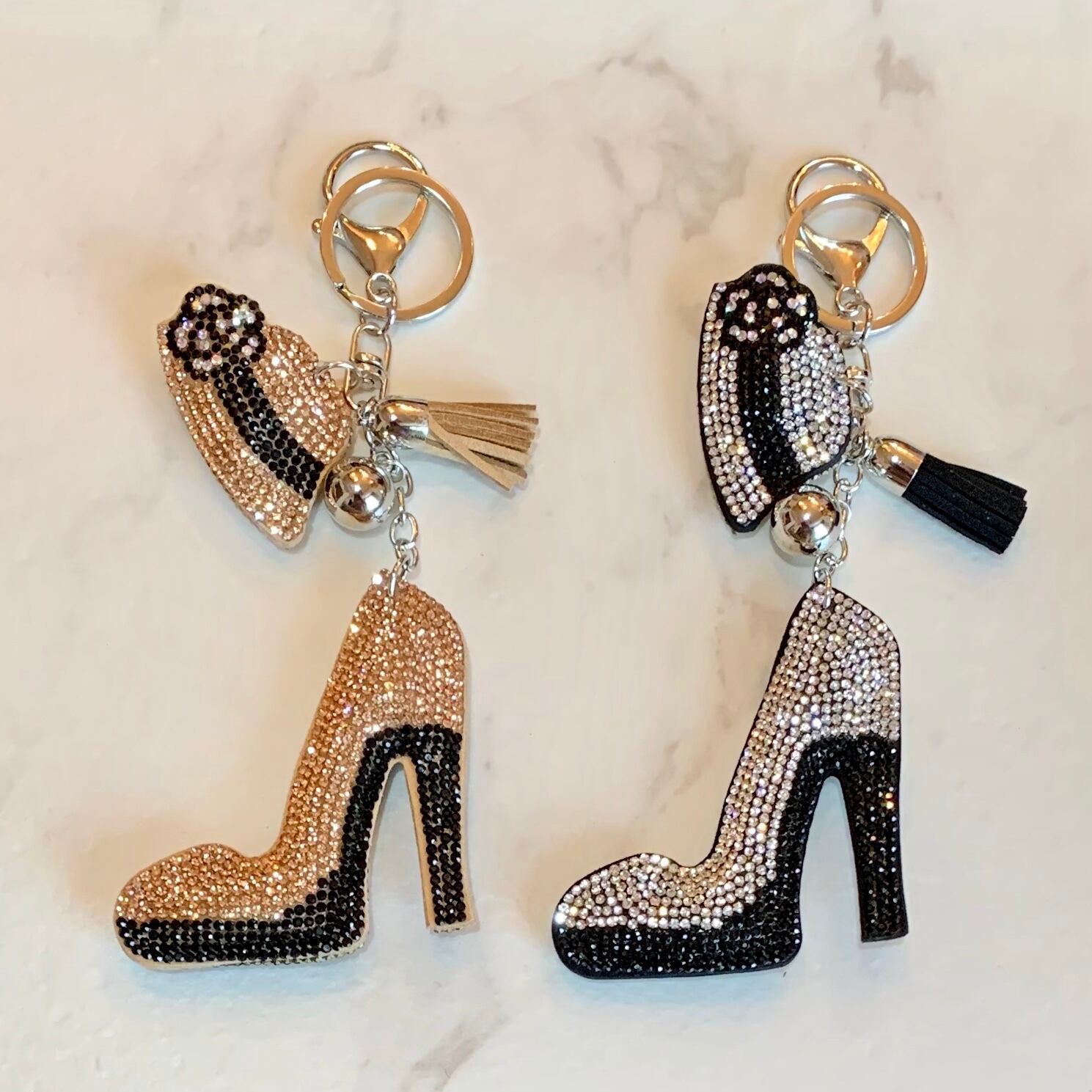 ハイヒール&帽子のバッグチャーム
