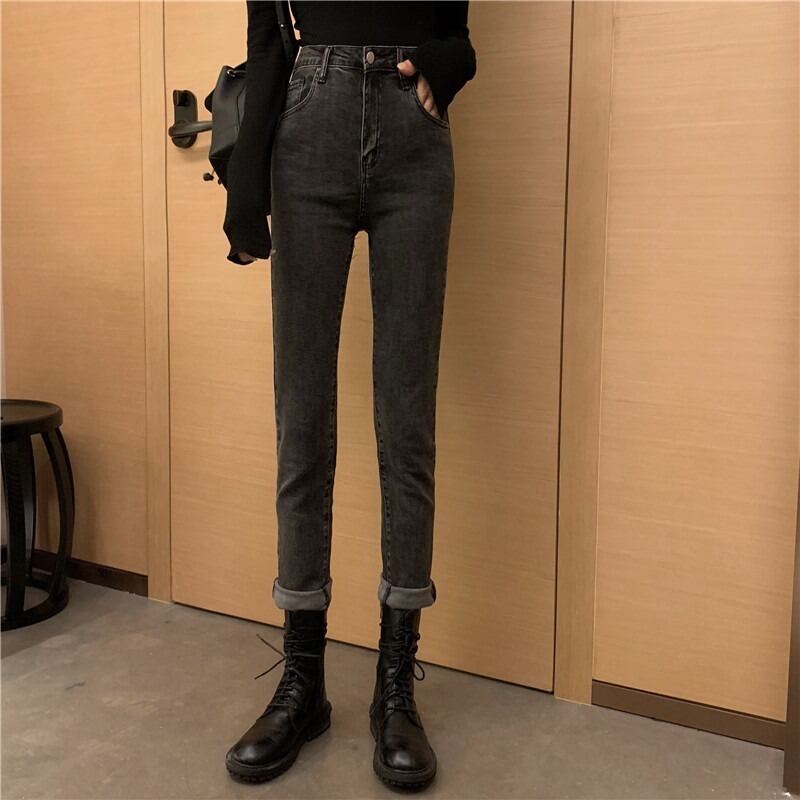 スプリングスリムハイウェストジーンズ 春物 YY-ファッション86279070679