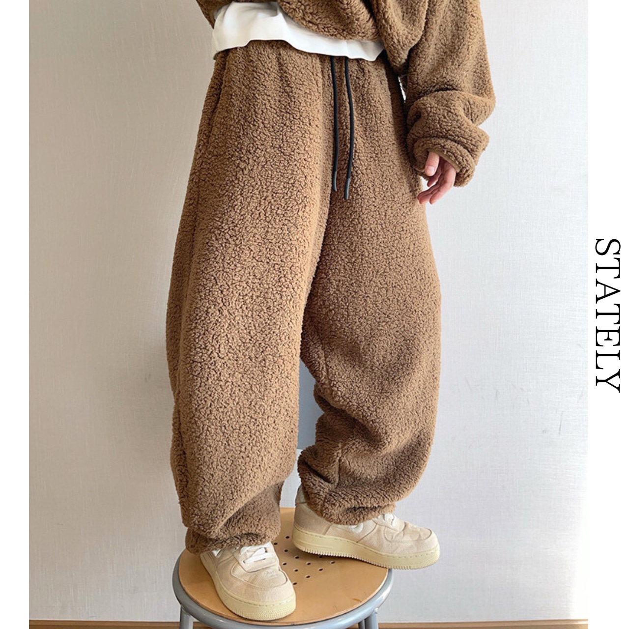 Soft Boa Fleece Jogger パンツ_B92・画像6