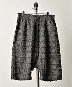 ADAM PATEK square fringe pattern short pants (GRY) AP2318030