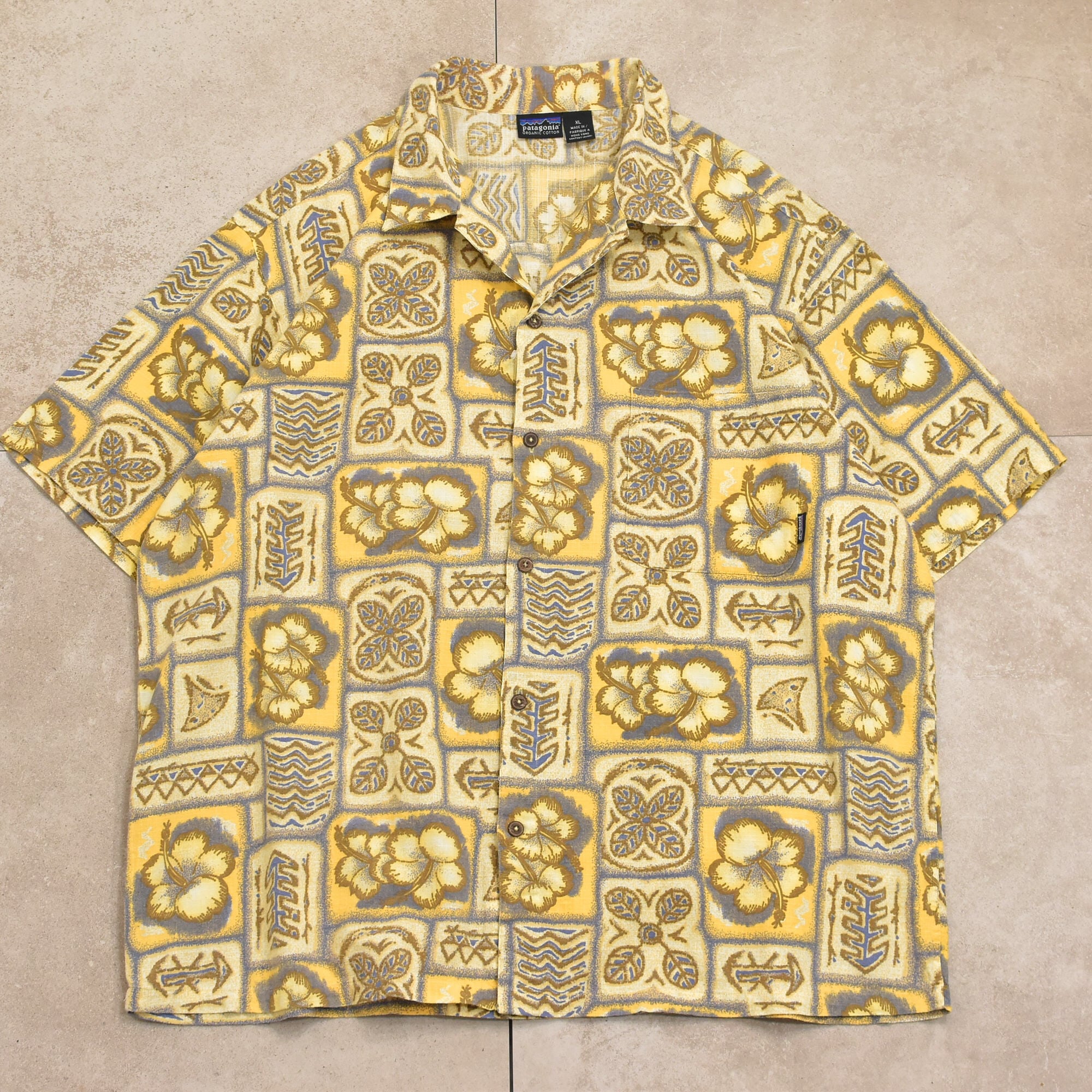 90s patagonia organic cotton aloha shirt | 古着屋 grin days memory 