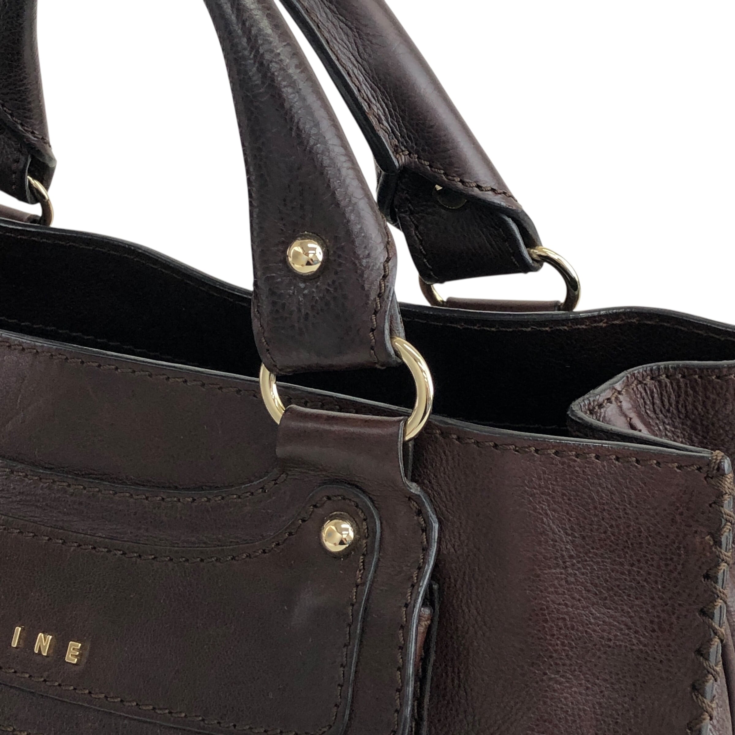 CELINE セリーヌ ブギーバッグ ハンドバッグ ブラウン 馬車 レザー