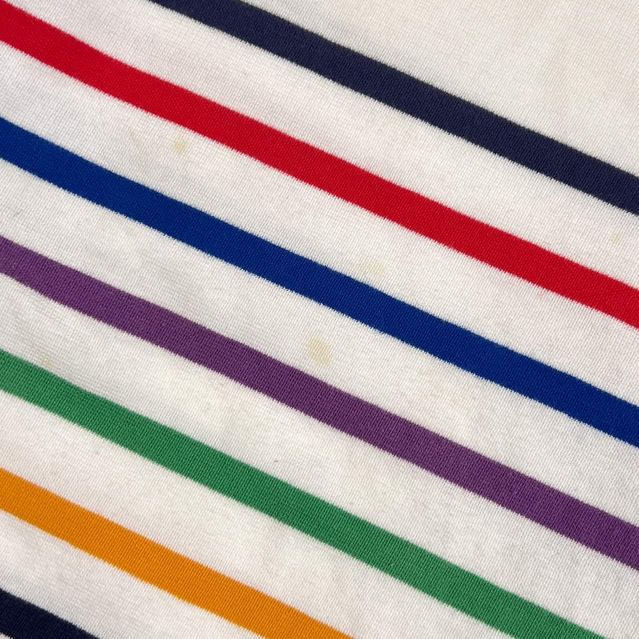 フランス製 ORCIVAL オーシバル マルチカラー ボーダー 長袖 シャツ カットソー 18/ホワイト系 レディース