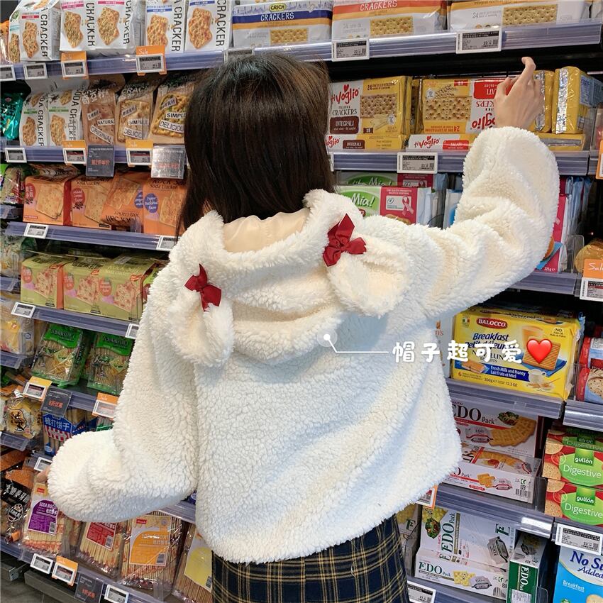 フードウールコート ウィンタースタイルベルベットショートジャケット コットン 大人ガーリー スウィート キュート カジュアル 冬物 萌量不足51661852016