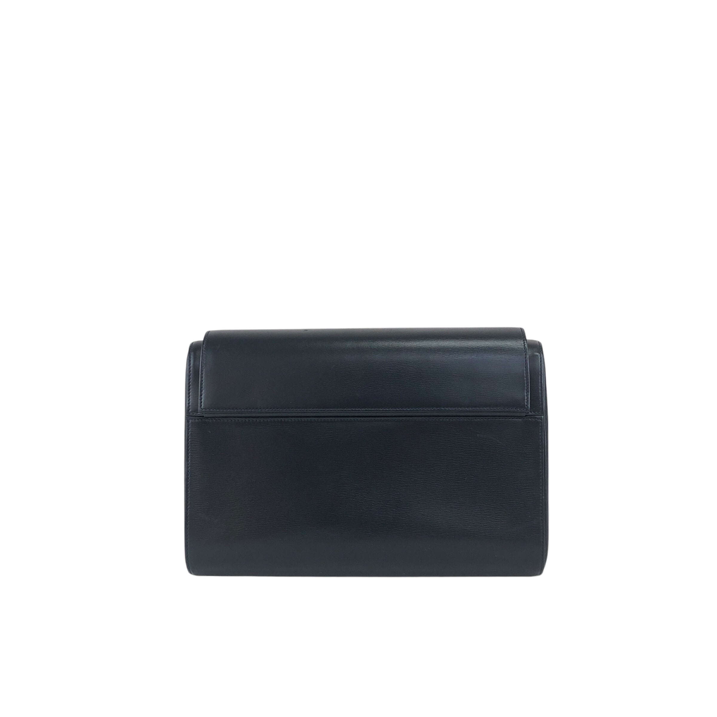 Cartier カルティエ サファイアライン クラッチバッグ ネイビー レザー