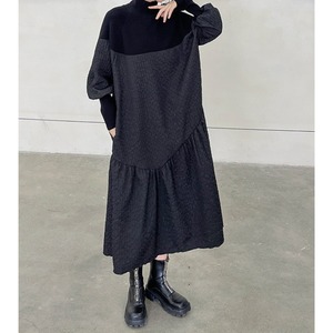 Knitting Long Big Size DRESS a201109